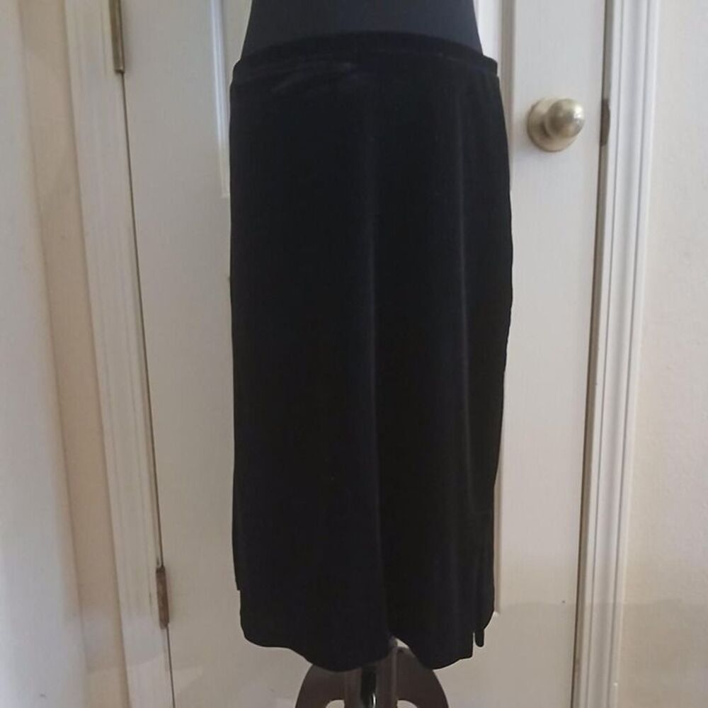 Vintage Y2K black velvet velour skirt L whimsygoth fairy grunge romantic indie
